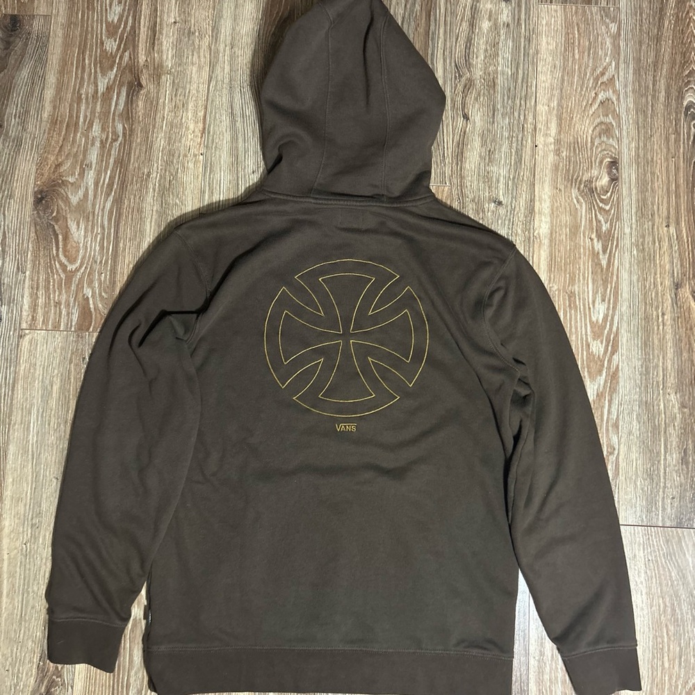 Vans x Independent Iron Cross Brown & Yellow Hoodie